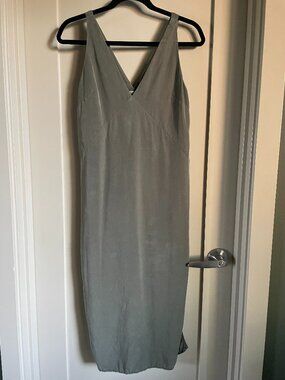 Everlane The Tencel Midi Slip Dress, Olive, Women's 00